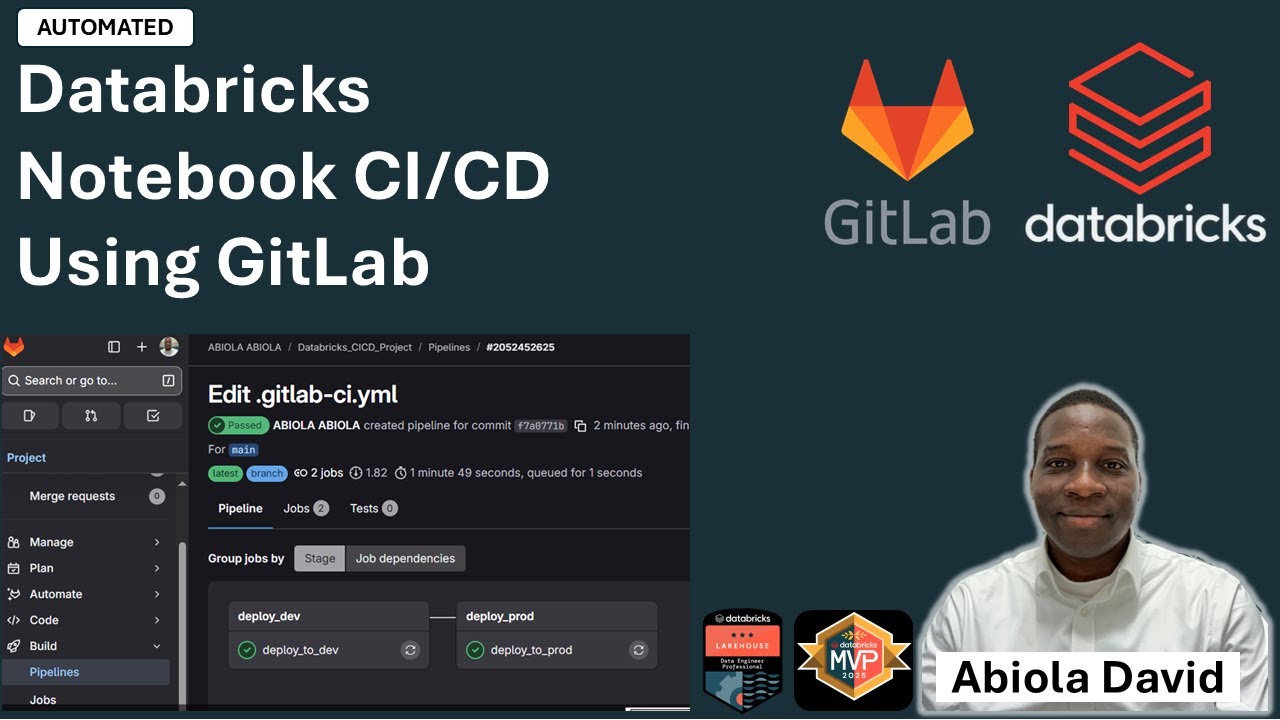 Автоматизированная CI/CD-версия блокнота Databricks с использованием GitLab [сквозная разработка ...