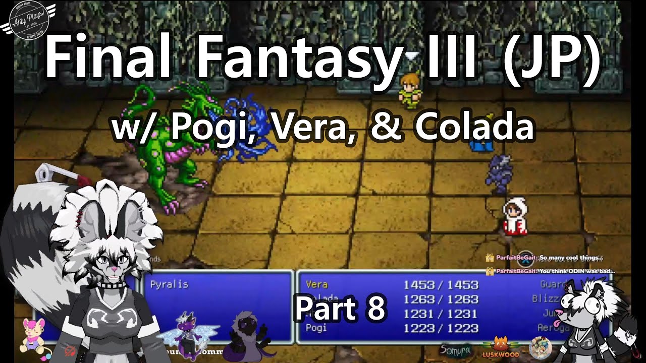 (11/19) Continuing our Final Fantasy III (JP) adventure w/ Pogi, Vera, & Colada! 👀💦 ❤️🧷❤️