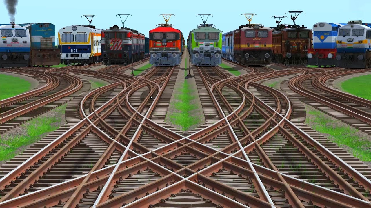 X Trains Run At Bumpy✔️Curves Railroad Junctions | amazing train videos indian railways 