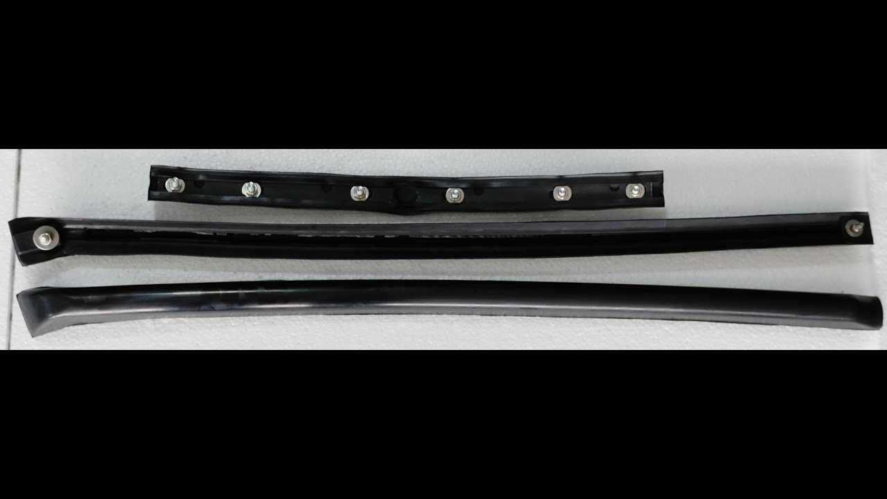How to assemble simple a front rubbers for Mercedes R107 W107 a front bumper EU style.