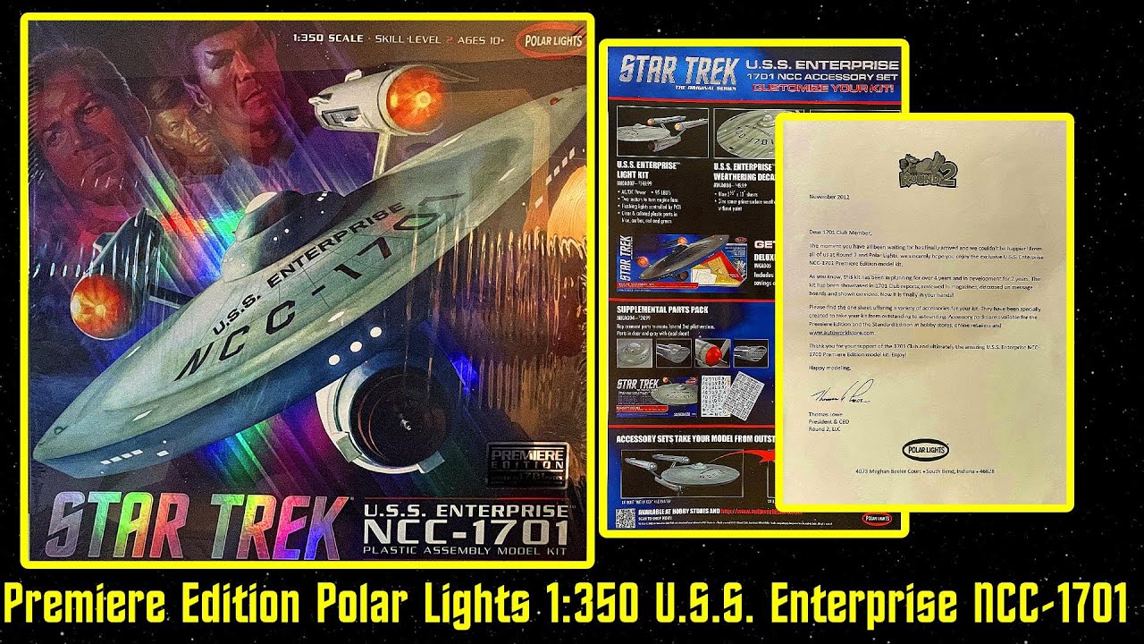 1701 Club Premiere Edition 1:350 Scale U.S.S. Enterprise NCC-1701 by Polar Lights Limited to 1,701