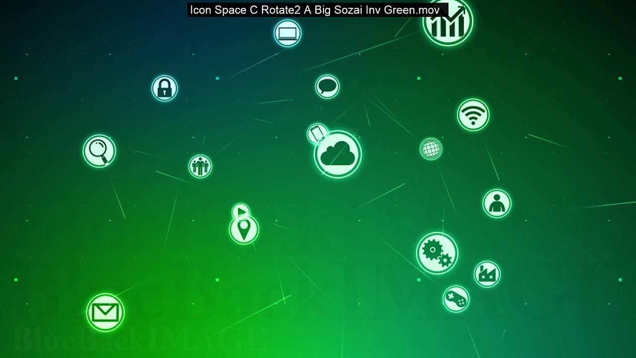 Technology Icon Network Symbol Digital devices on Internet Space C Move A Small Sozai Inv Blue merge
