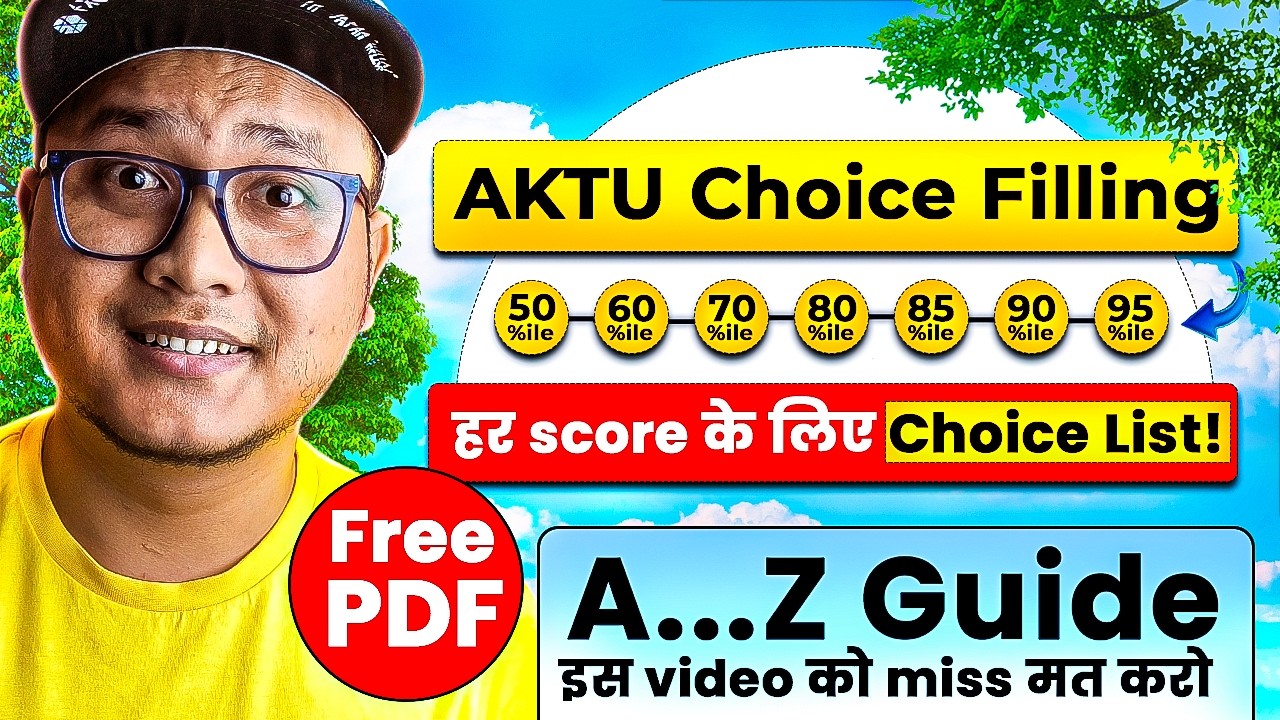 AKTU Choice Filling 2026 🔥 50&ndash;95 Percentile College List | Free PDF + Complete Guide