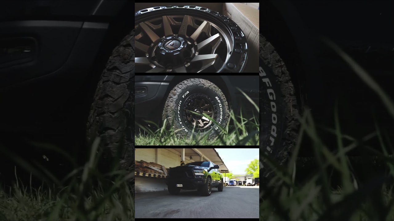 RAM 1500 on Fuel D696 Covert Matte Bronze Black Bead Ring 18x9" + 35x12.5" BFGoodrich T/A KO2
