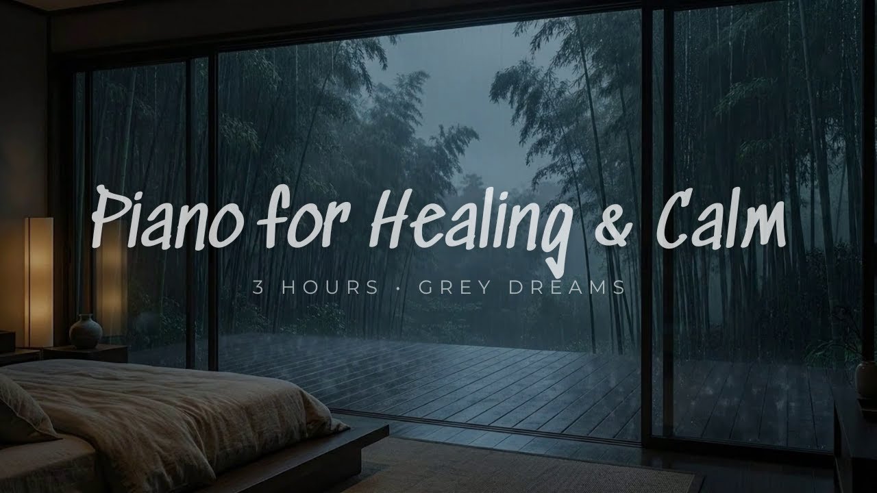 Rainy Zen Garden Night - Piano for Healing & Calm Your Mind