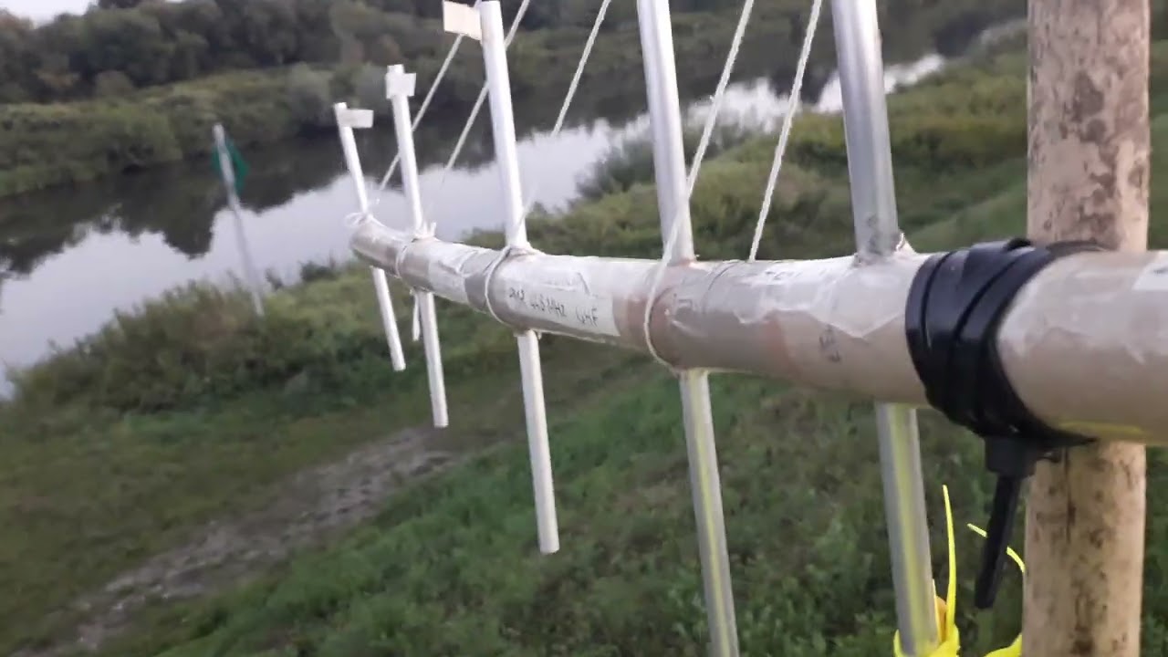 ( Wymiary ) Antena Yagi-Uda z "czeska tubą" z Motorolą T-82 Extreme