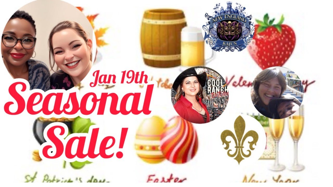 JOIN US FOR OUR 1ST SEASONAL SALE! JAN 19TH 2026 @ 11 AM EST #SALE #HOLIDAYS #BIRTHDAYS #RESELLERS