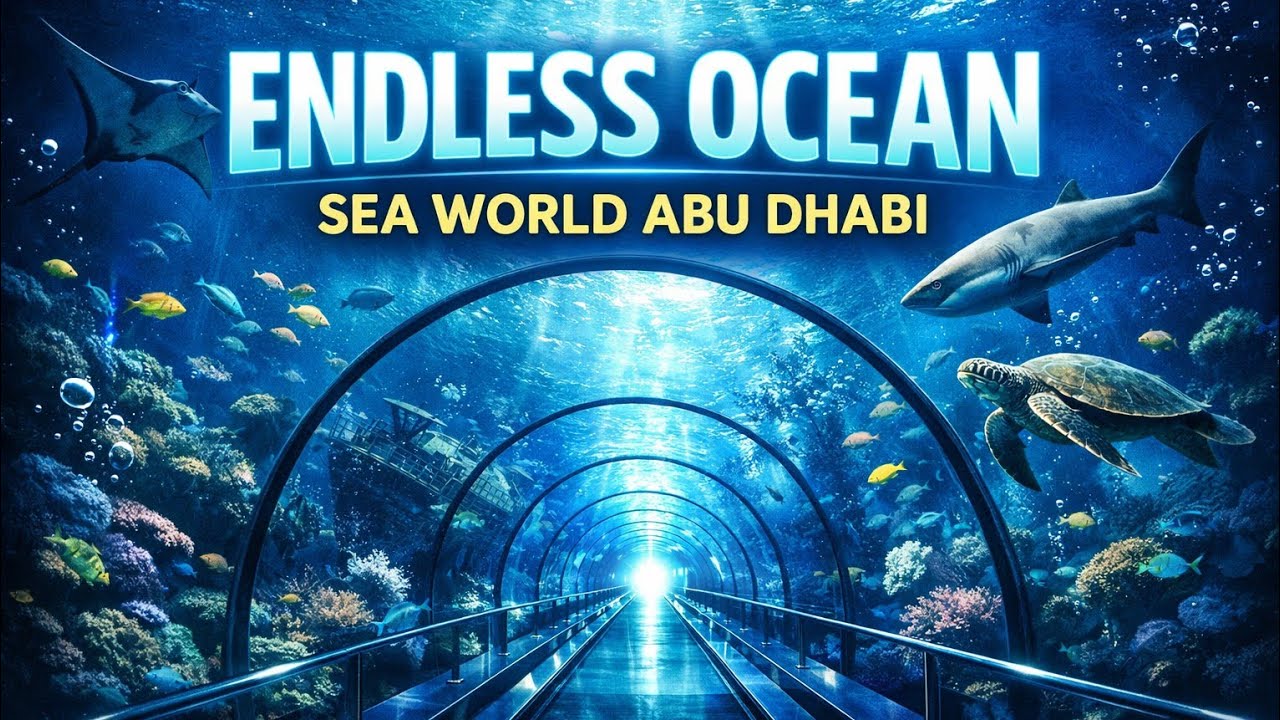 SeaWorld Abu Dhabi Endless Ocean | Most Beautiful Underwater Tunnel in UAE | MicroOcean Walkthrough 