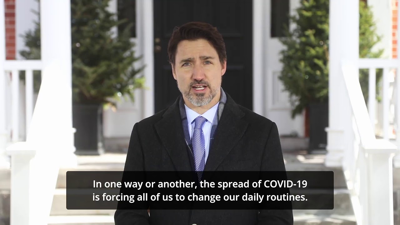 Justin Trudeau speech about COVID-19