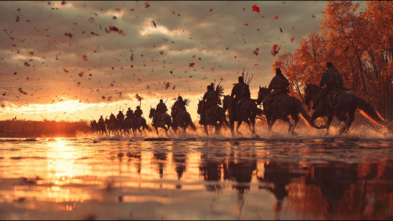 Spirit of Autumn Ride | Native American Music | Sunset Journey of the Ancestors