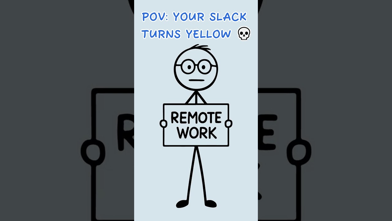 The Green Dot Panic Every Remote Worker Knows 💀 #remotework #wfh #animation