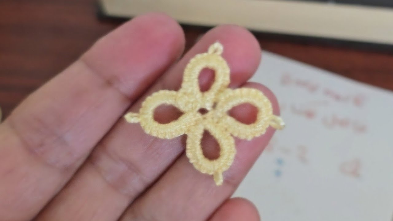 طريقة تشبيك حلقات التاتينج للمبتدئين   Tatting needle for beginner