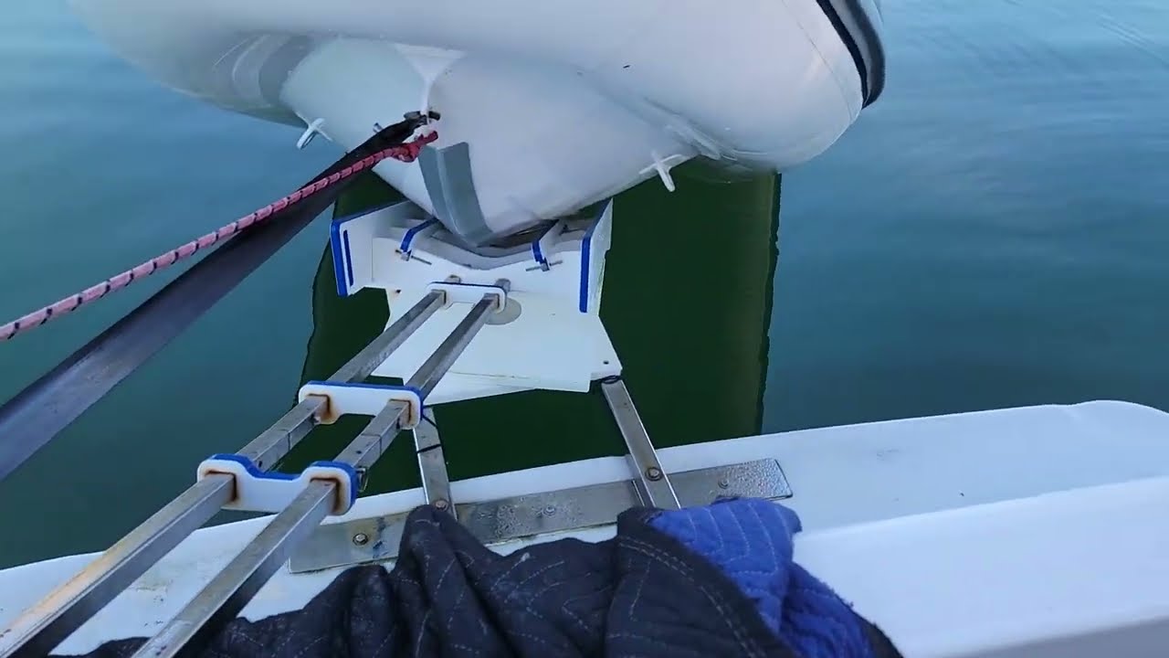 Hurley Marine H3O+ Dinghy Davit Stowing our Highfield RHIB For Sea Procedure:  17 Mar 2024