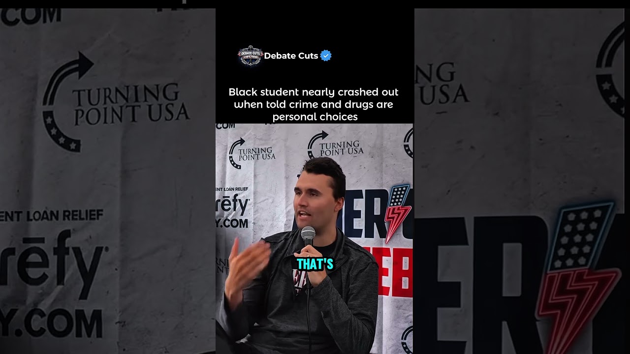 Black student nearly crashed out when told cri*me and dr**s are personal choices #charliekirk
