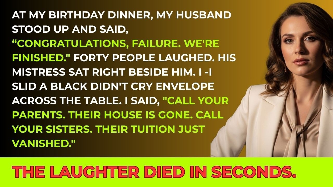 At My Birthday Party, My Husband Ended Me with a Toast—I Ended His Empire Before Dessert.
