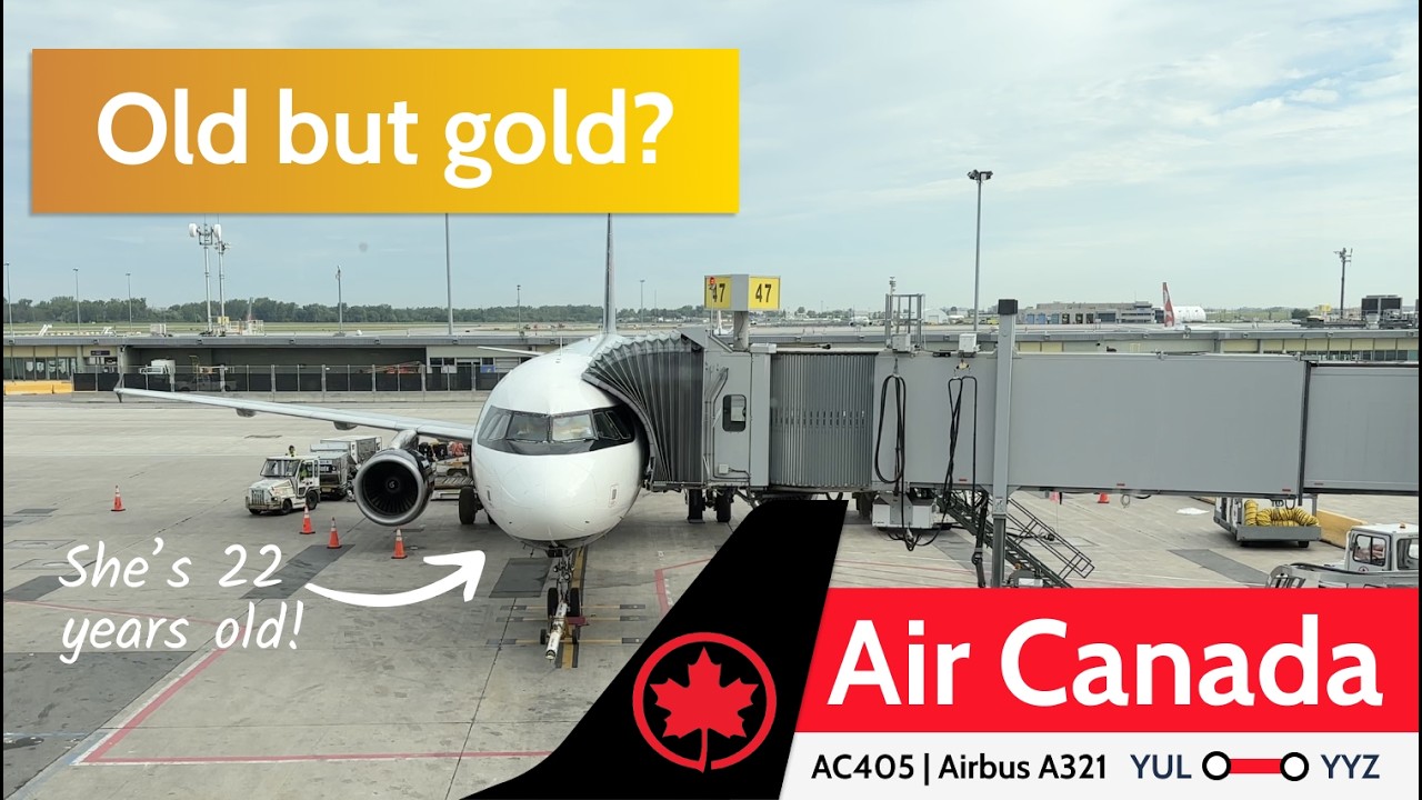 Flying a 22 year old Air Canada Airbus A321! | A trip report from Montreal to Toronto