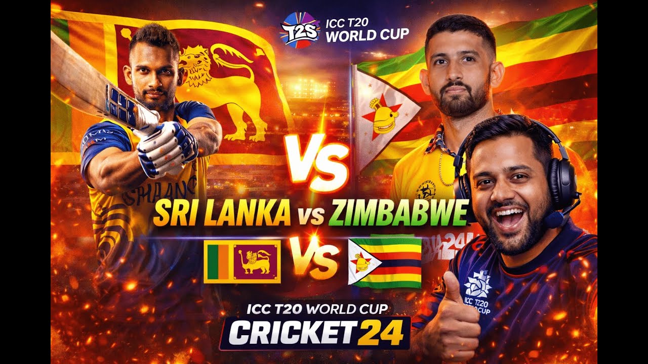 LIVE 🔴 Sri Lanka 🇱🇰 vs Zimbabwe 🇿🇼 | ICC T20 World Cup Thriller 🏏 | Cricket 24 Live Gameplay