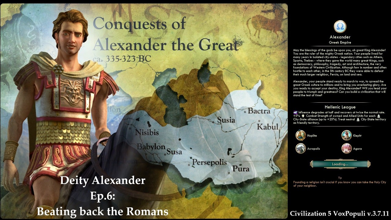 Civ 5 Vox Populi: Deity Alexander - Ep.6: Beating back the Romans