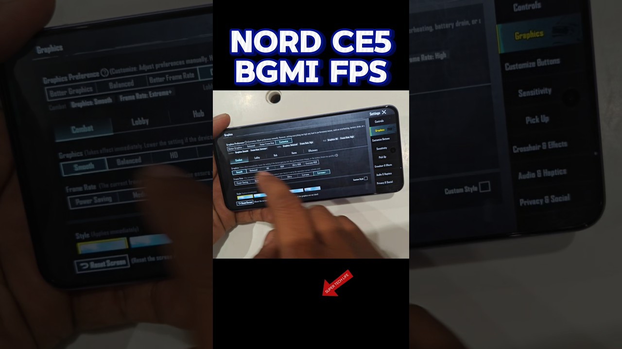 oneplus Nord CE 5 PUBG and BGMI FPS CHECK #bgmitest #ytshorts #oneplusmobiles #tech #fps