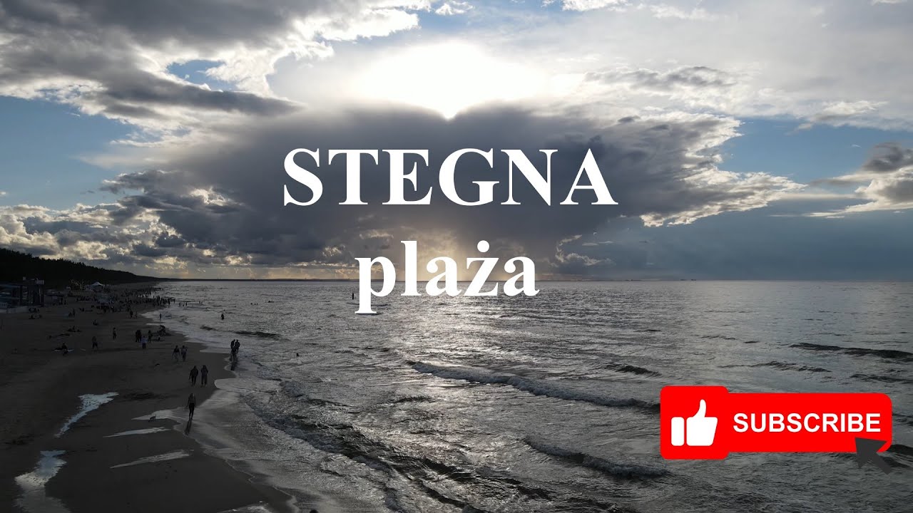 Stegna plaża z lotu ptaka 4K