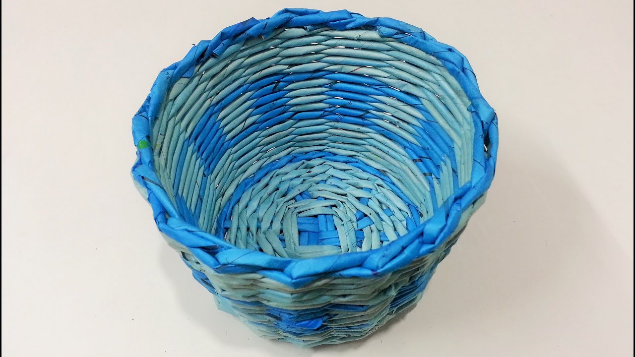 Как сделать корзину из газет