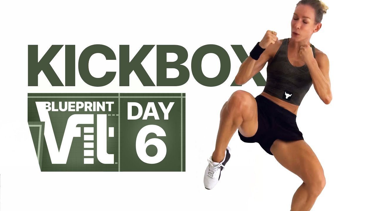 30 MIN FULL BODY HIIT + CARDIO KICKBOXING WORKOUT AT HOME | DAY 6 VFIT BLUEPRINT SERIES