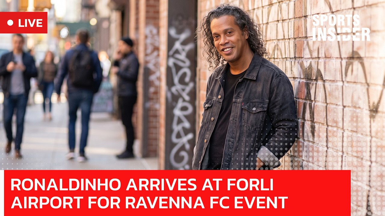 LIVE: Ronaldinho Arrives at Forli Airport for Ravenna FC Event | Sports Insider | AD1C