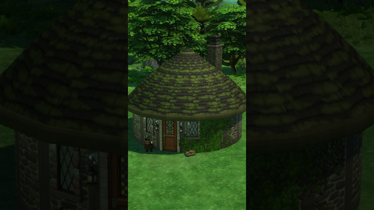 How to create a ROUND Cottage Sims 4! | #sims4 #sims #ts4 #game #cottage #cottagecore #cute #shorts