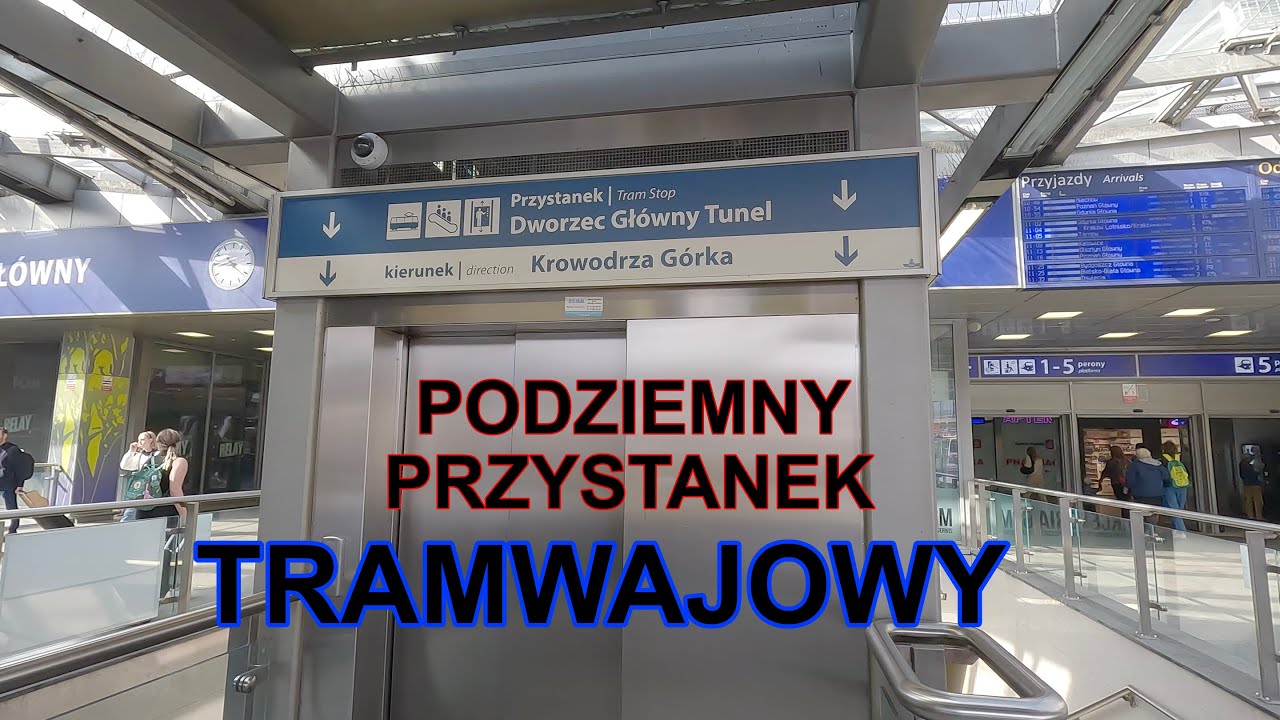 Kraków PODZIEMNY PRZYSTANEK tramwajowy Dworzec Główny Tunel wejście od strony Dworca PKS 🚋 🚇