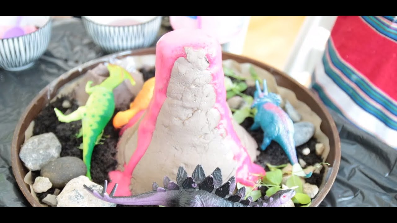 DIY  - Le volcan en éruption 🌋🦖