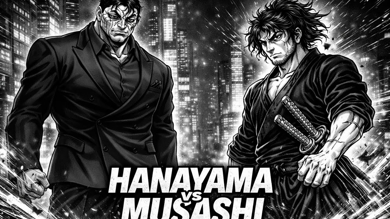 HANAYAMA vs MUSASHI | Epic Baki Fight Scene #animefight #bakihanmaseason2 