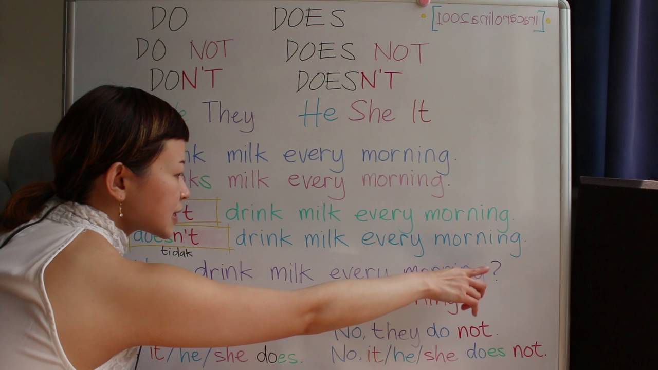 BELAJAR BAHASA INGGRIS #14 DO DOES DON'T DOESN'T V1 V Vs - KEBIASAAN RUTINITAS