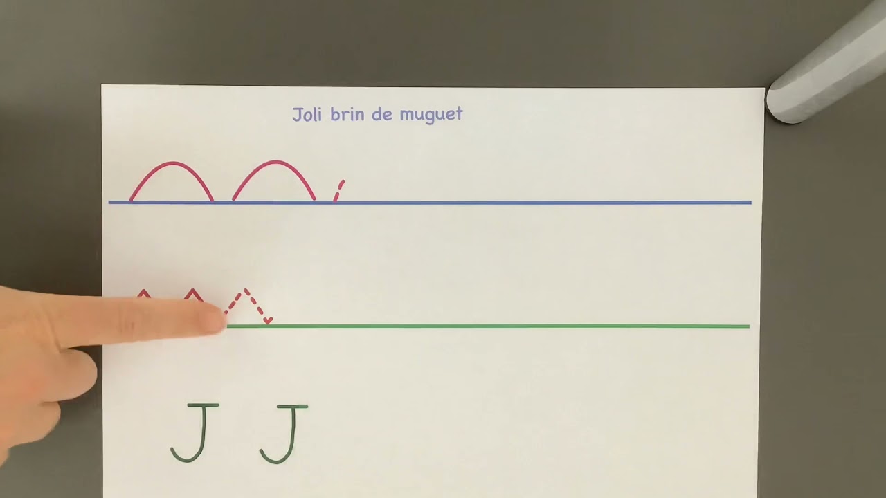 Muguet: graphisme et lettre J