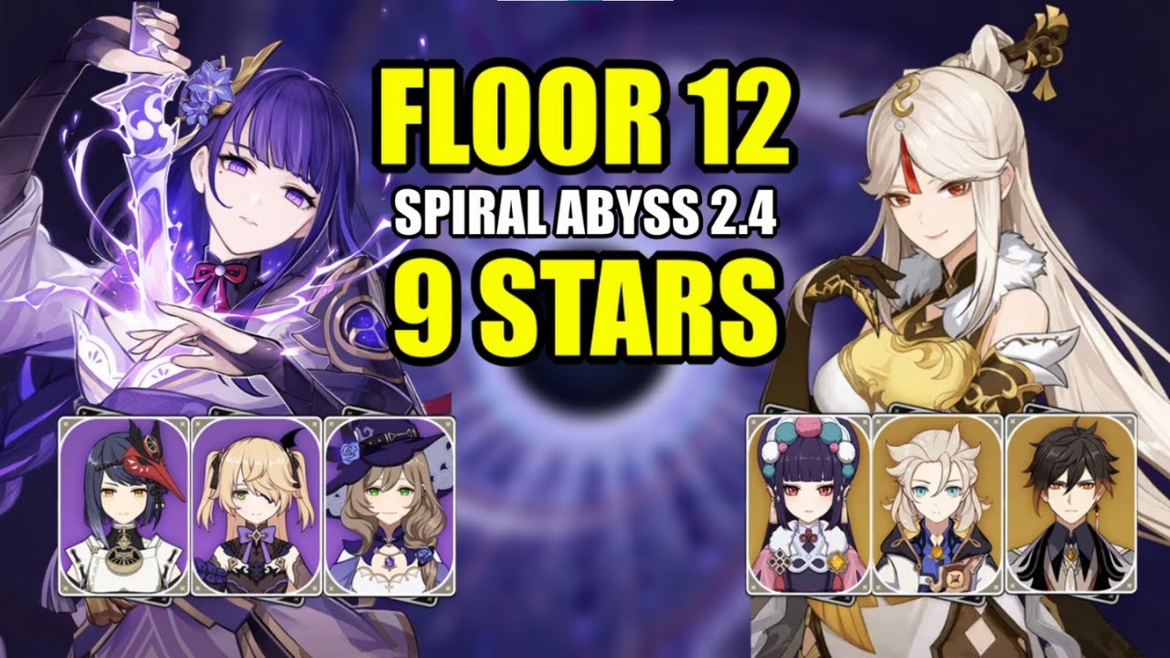 C0 Raiden/Lisa Healer & Ningguang/Yunjin | Floor 12 9 Star | Genshin Impact 2.4 | Mono Element comps
