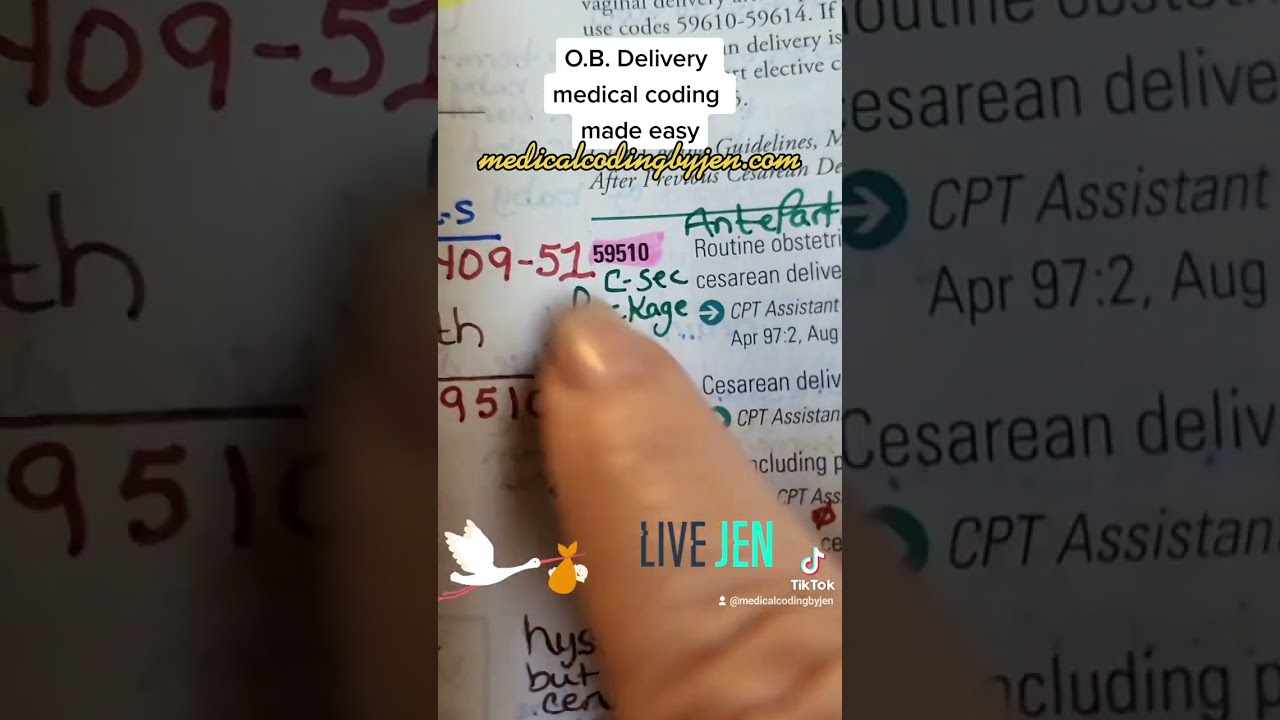 How to code OB delivery medical coding certification exam example tip hack AAPC NHA AHIMA