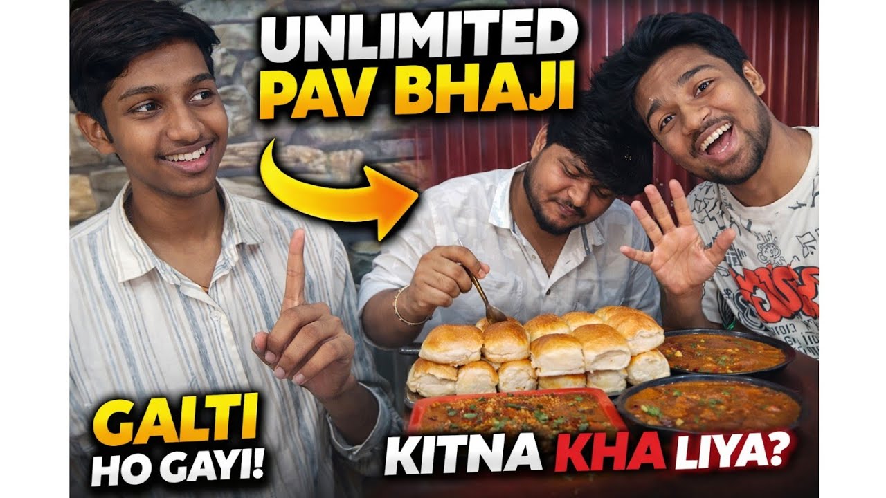 Unlimited Pav Bhaji Challenge 😎 | Kitna Kha Liya? 😅