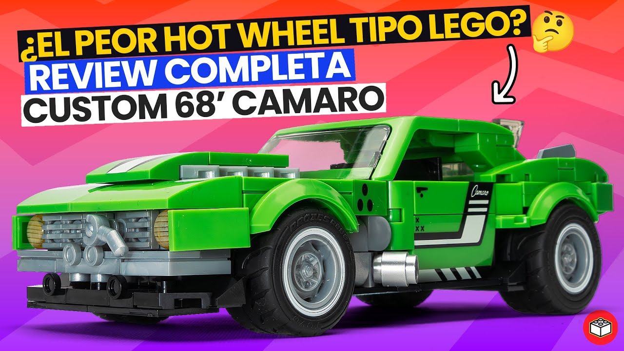 🟢 ¿el PEOR Hot Wheel tipo Lego de MATTEL BRICK SHOP? Custom CAMARO 68' 🔥