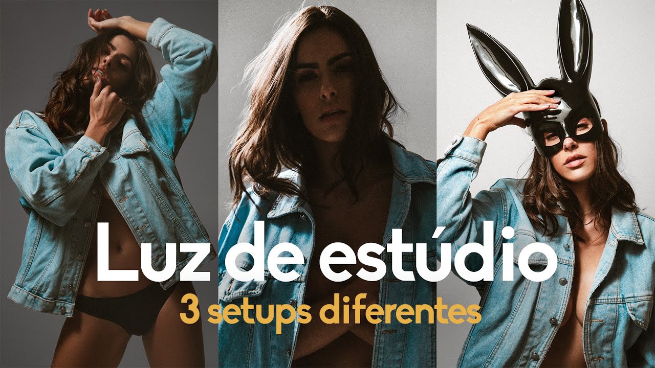 3 setups diferentes com 1 flash e 1 sombrinha - Iluminação em estúdio