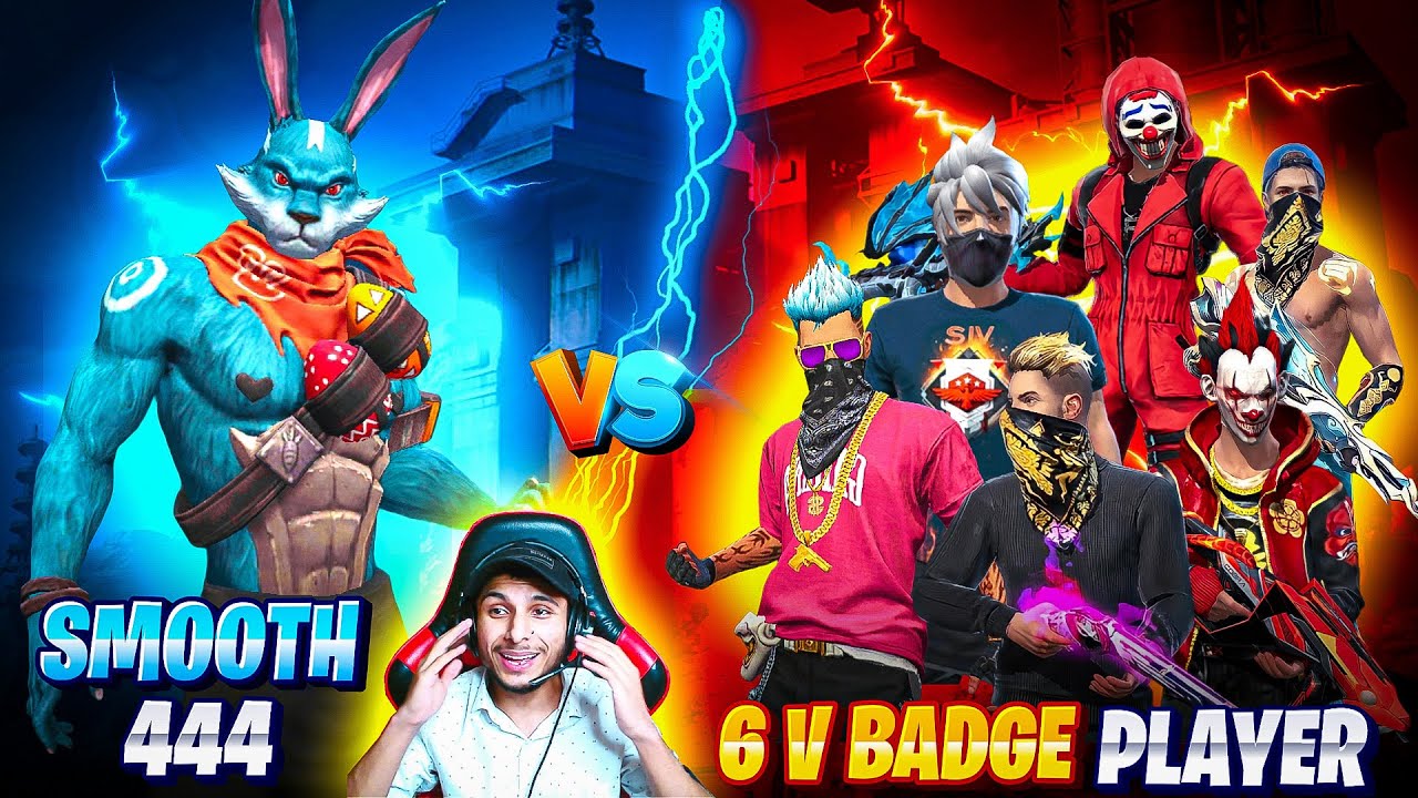 Jadugar 😳 против 6 ютуберов со значком V - Garena Free Fire