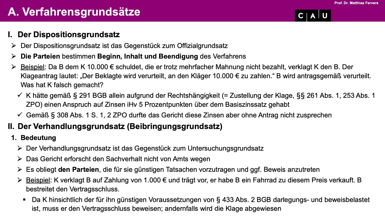 Intensivkurs Zivilrecht: Crashkurs ZPO WS 24/25