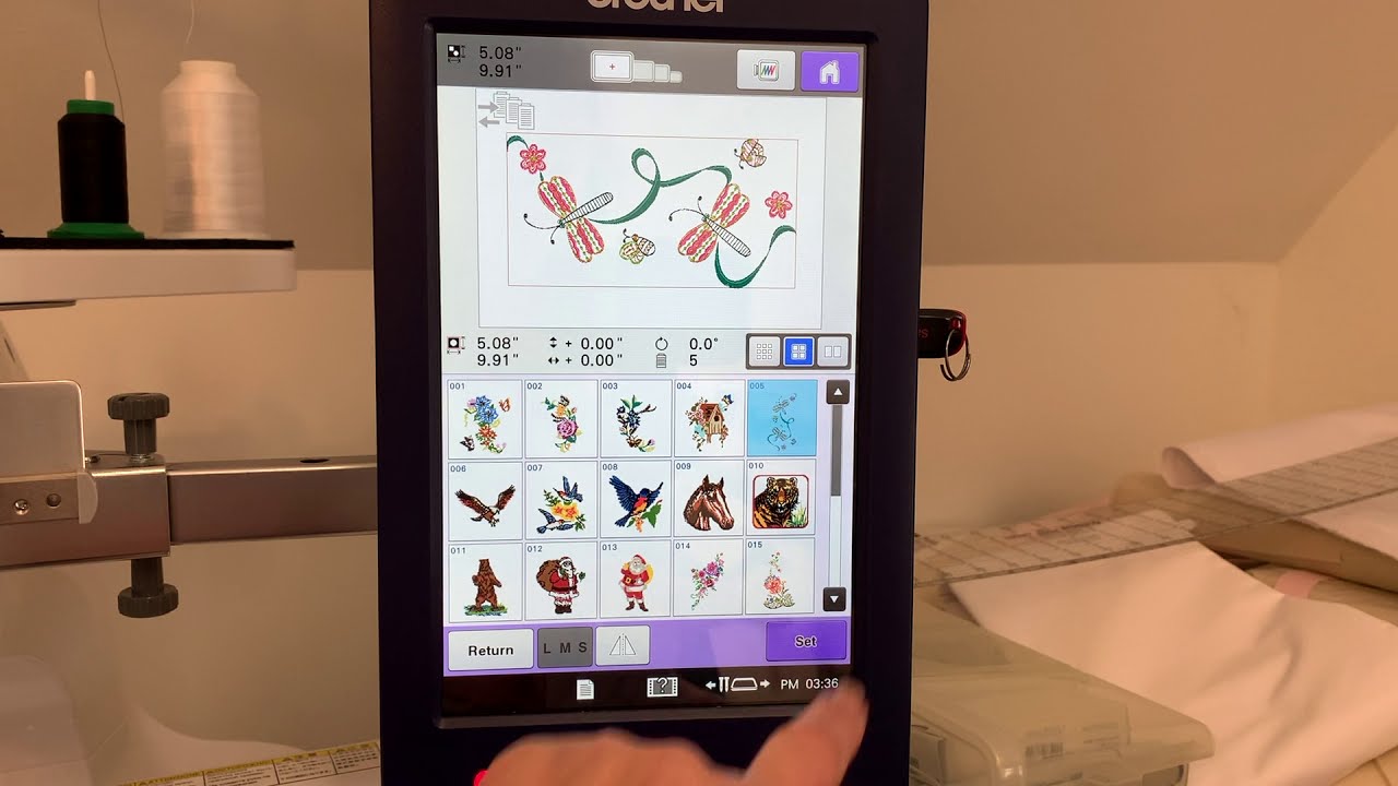Setting Up Colors On 6 Needle Embroidery Machine