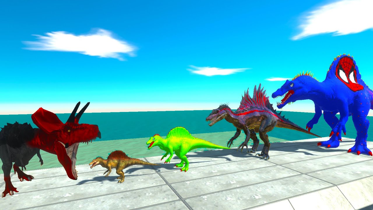 4 SIZE of SPINOSAURUS EVOLUTION Strongest - Animal Revolt Battle Simulator