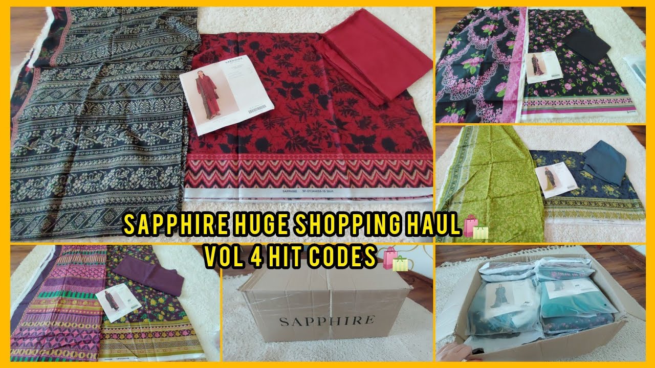 Sapphire Lawn Vol 4 Huge Shopping Haul 🛍 - All hit codes #sapphire #fashion #dress