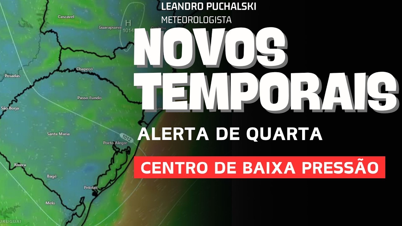 ALERTA DE TEMPORAIS! CENTRO DE BAIXA PRESSÃO