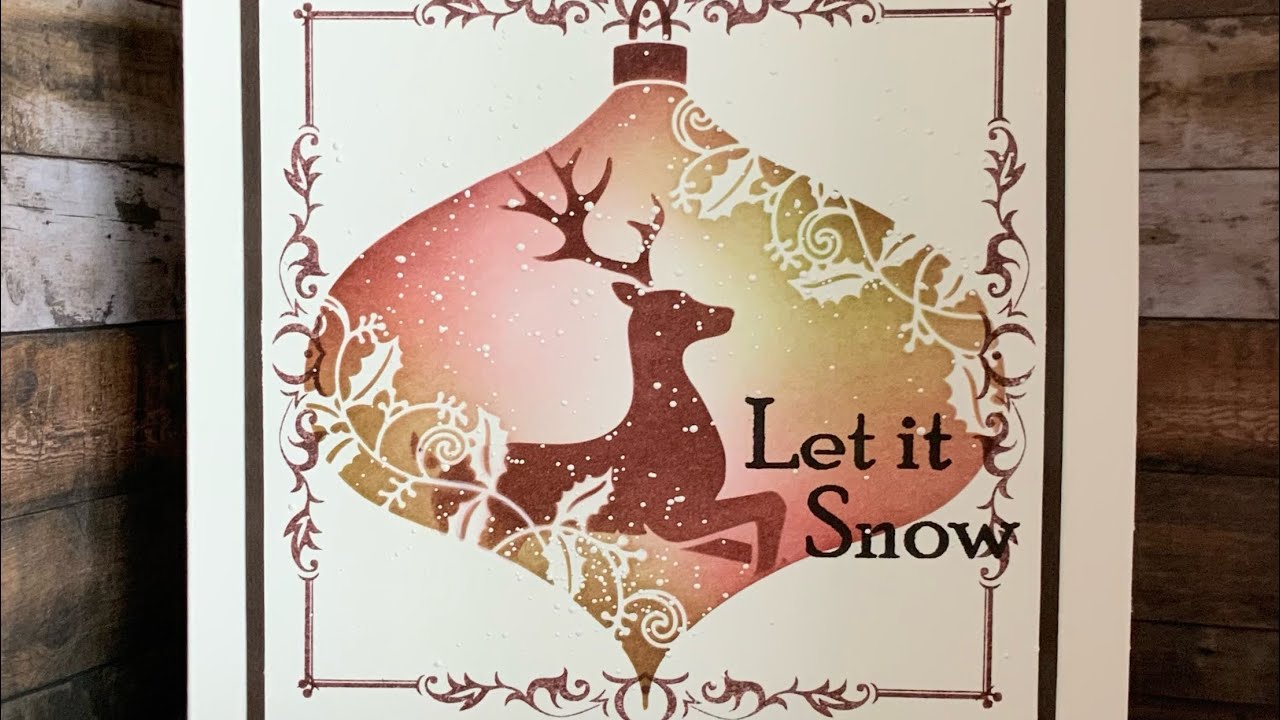 Double stencil technique and Inking with stencils from sweet Poppy video #47