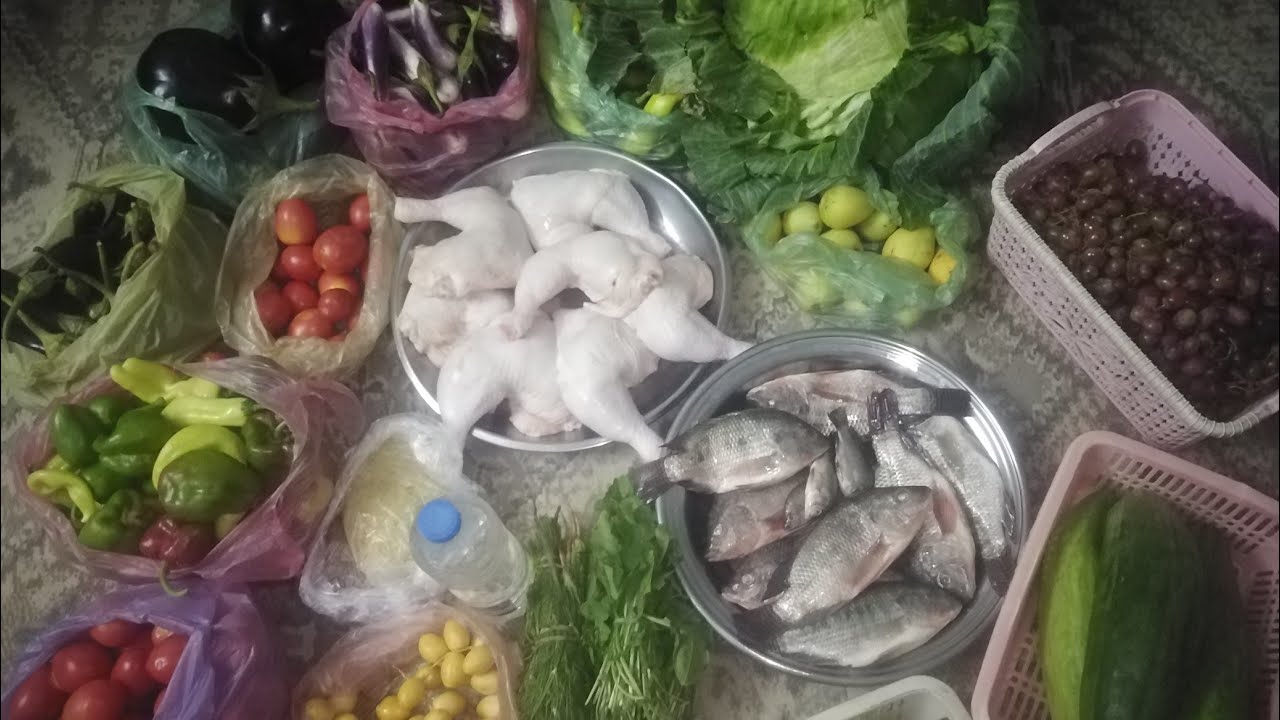 مشتريات الاسبوع من خضار وفواكه واسماك من قلب السوق بالأسعار