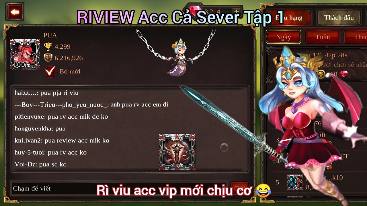 Epic Heroes War - Pua Pịa Được Cả Sever Cho Mượn Acc Riview Và Cái Kết 😂 - Riview acc cả Sever Tập 1