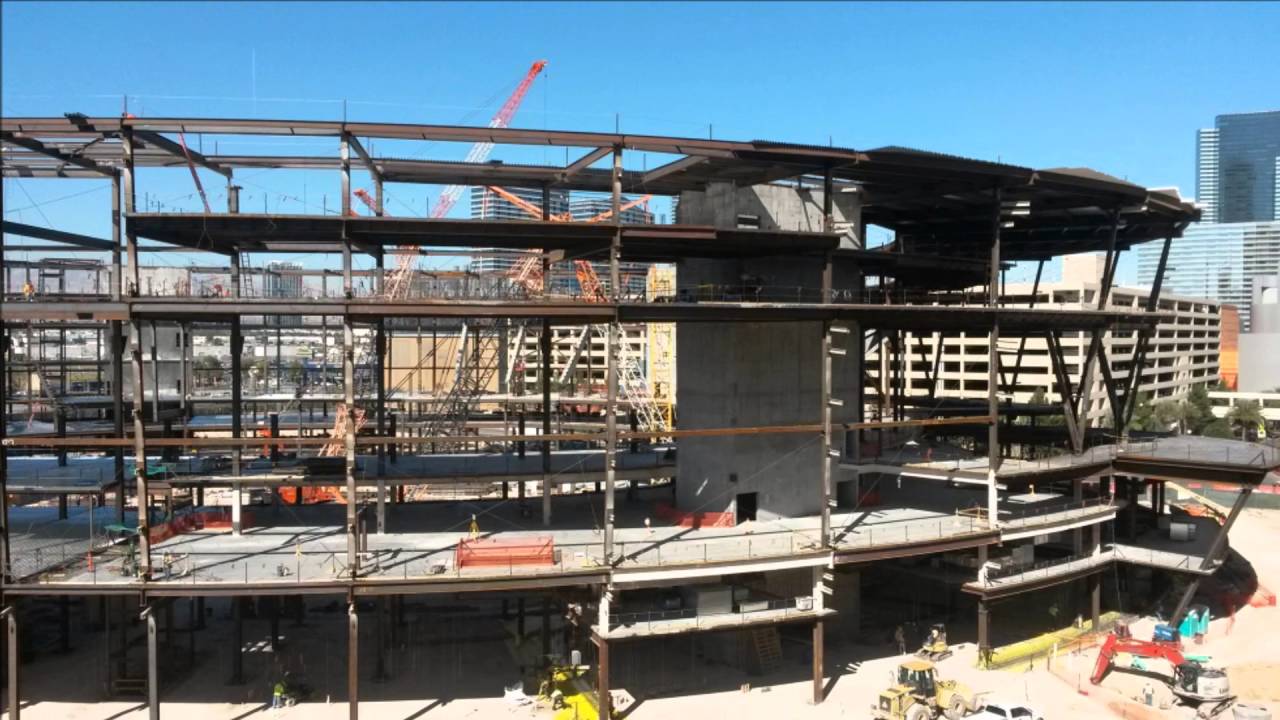 Construction of the T Mobile Arena, Las Vegas.