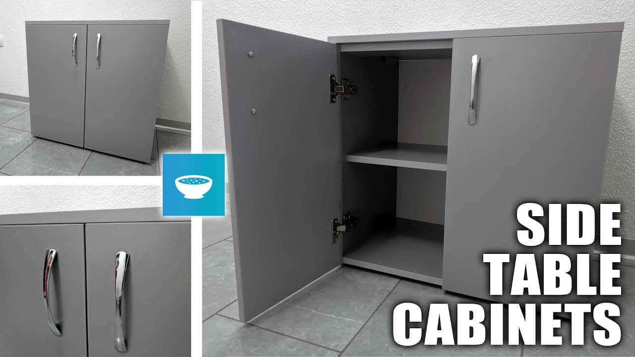 Melamine side table cabinets - From SketchUp to actual furniture