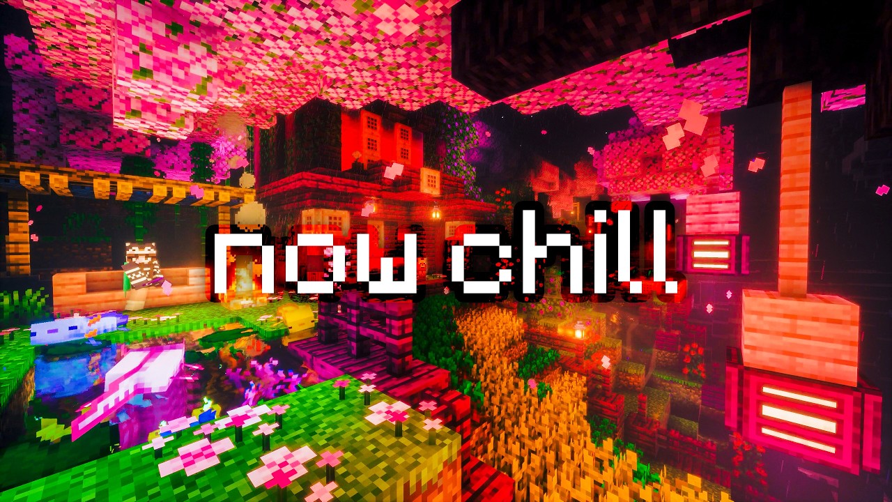 Beautiful Cherry Blossom Mountain Village Build